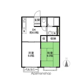 小倉ハイツB【1階】の間取り