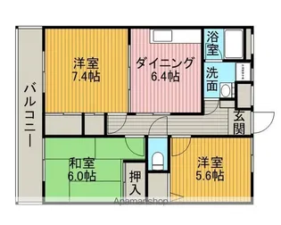 パレ・フォンティーノ南橋本【5階】の間取り