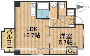 ザ・レジデンス元魚【9階】の間取り