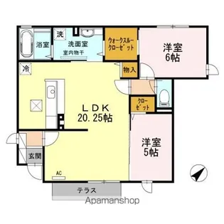 エアユール【1階】の間取り