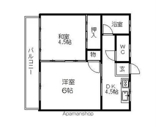 グリーンハイツ下山【101号室】の間取り