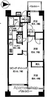 ルミナス立川プライムタワー【906号室号室】の間取り