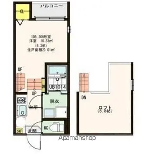 ハーモニーテラス福住町【1階】の間取り