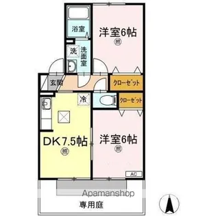 セジュールななみ【1階】の間取り