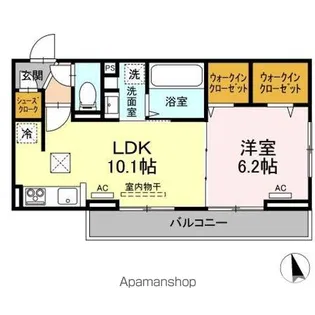 モンプリミエ ルラシオン Ⅲ【1階】の間取り