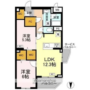 ロイジェント上板橋【3階】の間取り