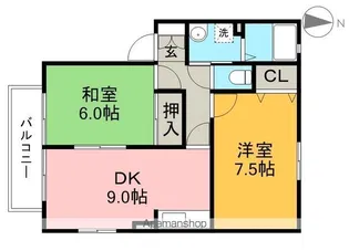 エピナール B棟【2階】の間取り