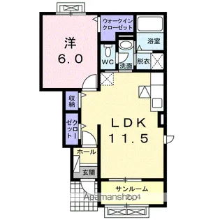 デスパシオ矢来【1階】の間取り