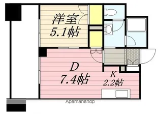 ラフィネタワー札幌南3条【23階】の間取り
