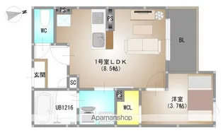 REGALEST 新保【1階】の間取り