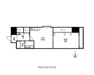 1LDKの間取り画像