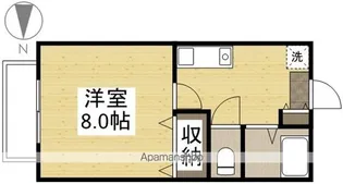 ハーモニーハイツ岡山【2階】の間取り