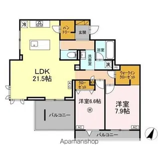 アリストベルトーヤ【2階】の間取り