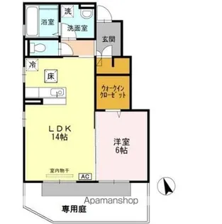 ベイサイド テラス A棟【1階】の間取り