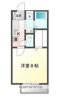 グリンルーフA【206号室号室】の間取り