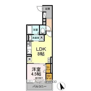 ASSETーCOURT立川富士見町B【2階】の間取り