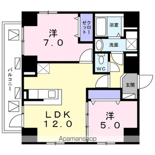 ヒカルサ滝野川【8階】の間取り