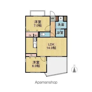 アンシャンテ【3階】の間取り