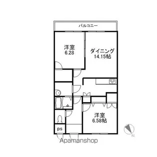 ボヌール美咲ET【501号室】の間取り