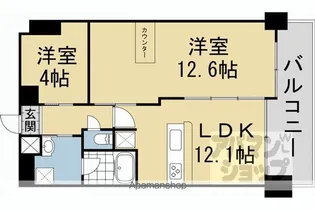プリオーレ24堀川紫明【B-10号室】の間取り