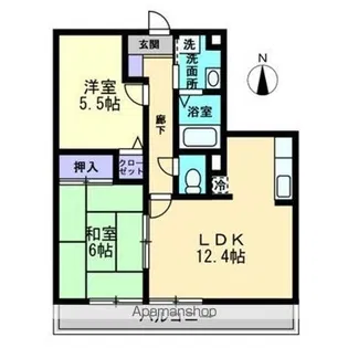 フォブールK&N【3階】の間取り