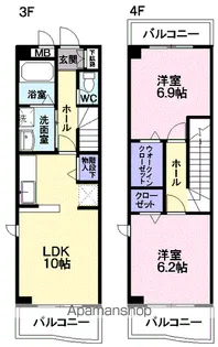 アビタシオンⅡ【3階】の間取り