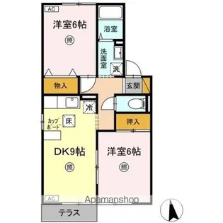 メゾン森PARTⅥ【1階】の間取り