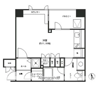 レジディア文京湯島【4階】の間取り