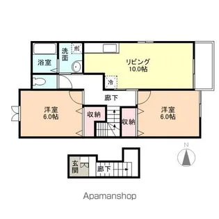 リヴァーハイツ【2階】の間取り