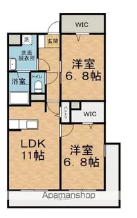 ジュヴネ白板【404号室】の間取り