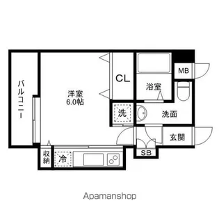 1Kの間取り画像