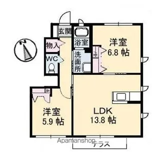 セントラルヴィラッジュ【B101号室】の間取り