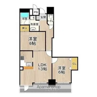 フェルザ住之江公園(旧:住之江フタバビル)【9階】の間取り