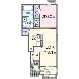 ヒカルサ加須イーストⅠ【1階】の間取り