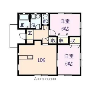 グリーンハイツ【1号室】の間取り