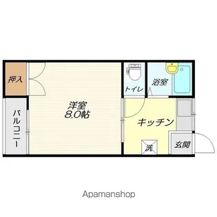 BーUNIT2【206号室】の間取り