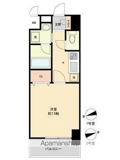 パークフラッツ本町【10階】の間取り