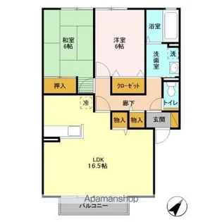 ローズガーデン・レジス ABCD【2階】の間取り