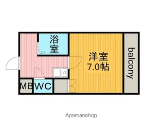 内山ハイライズ【7階】の間取り