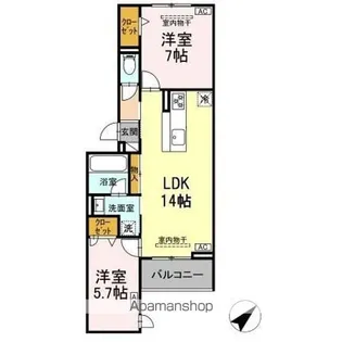 D CRAFT 谷田【2階】の間取り