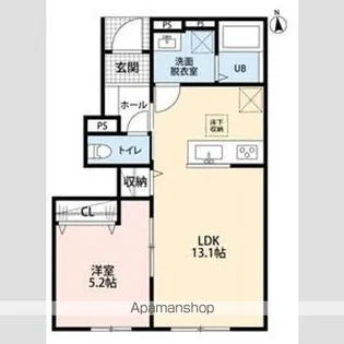 リーブルファイン松戸小金原【1階】の間取り