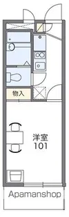 レオパレスパールアケノ第3【1階】の間取り