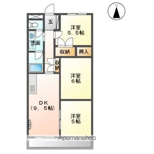 ROOMYかんの【1階】の間取り