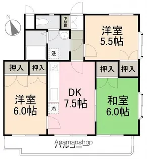 モアグローリーA・B【1階】の間取り