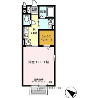 エルシオ宇佐南【2階】の間取り