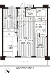 KS桜川【5階】の間取り