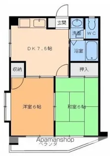 メローハイツ千舟【5階】の間取り