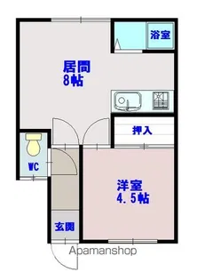 マイルーム8・5【202号室】の間取り