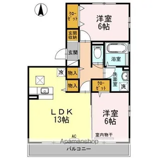 ルミエール手城 C棟【1階】の間取り