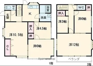 群馬県太田市大原町【一戸建】の間取り